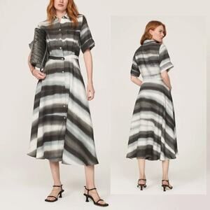 Officine Générale Nadia Grey Striped Dress - Size M